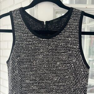 J. Crew Monochrome Textured Sleeveless Dress
